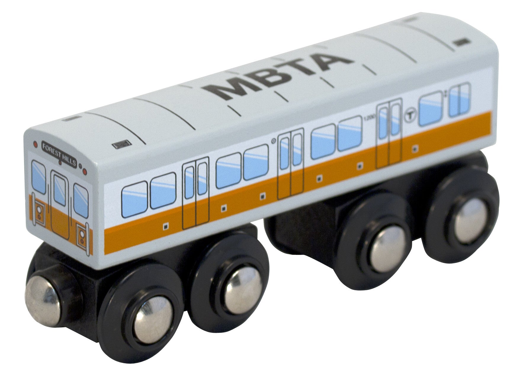 MBTA Orange Line Wooden Toy Train