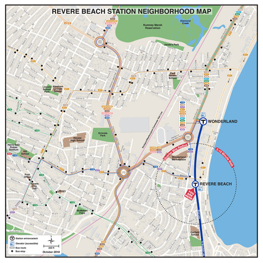 Blue Line Station Neighborhood Map: Revere Beach (Oct. 2018)