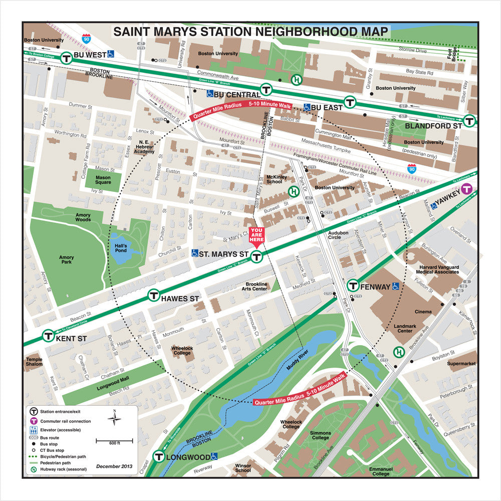 Green Line Station Neighborhood Map: St. Marys (Dec. 2013)