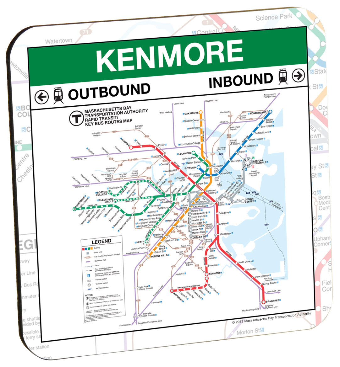 Green Line Station Coaster: Kenmore