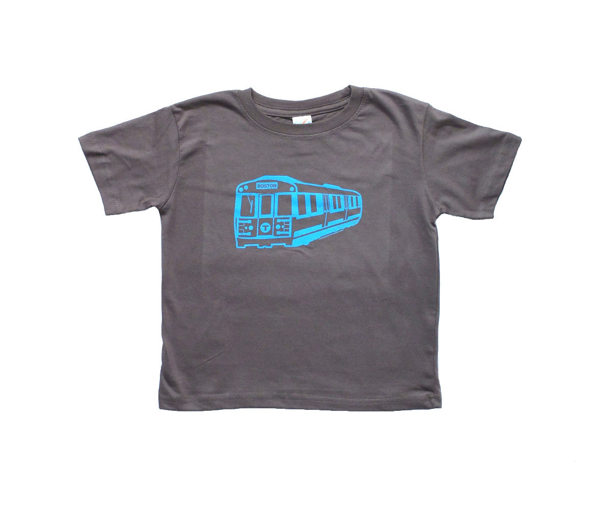 Gray T-Shirt with MBTA Blue Line Subway Car