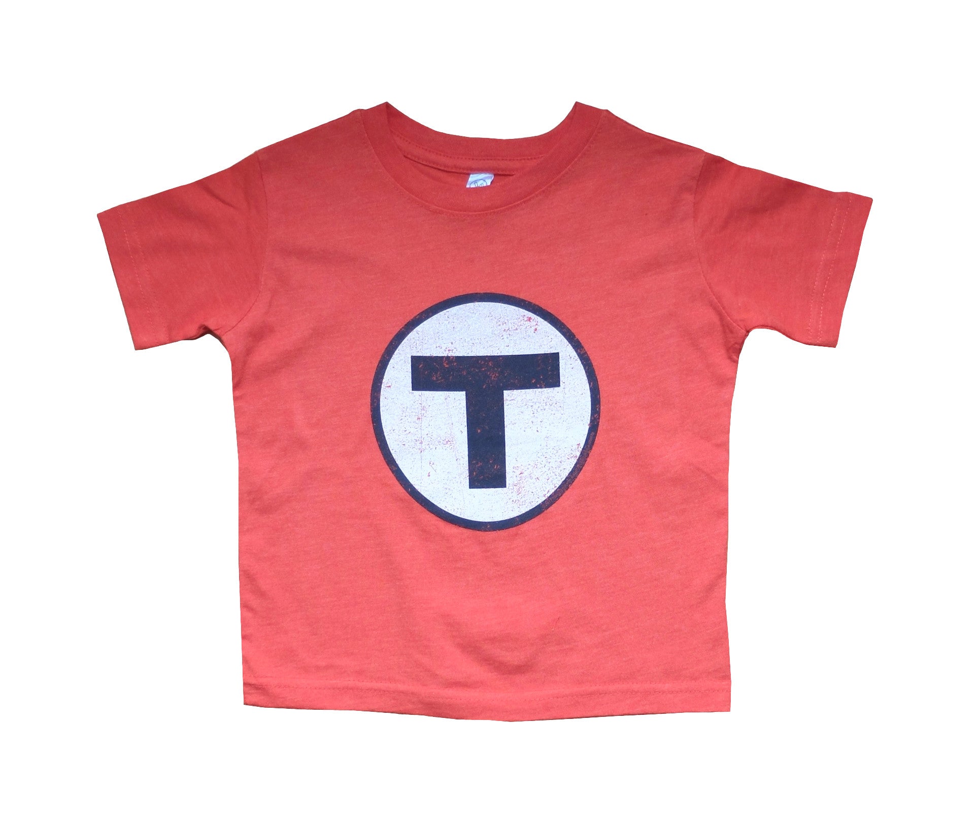Orange T-Shirt with White & Black MBTA "T" Logo