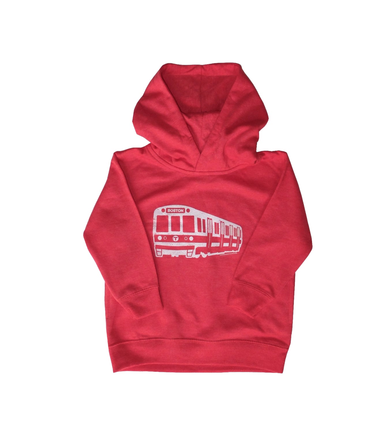 Red Hoodie with White MBTA Red Line Subway Car