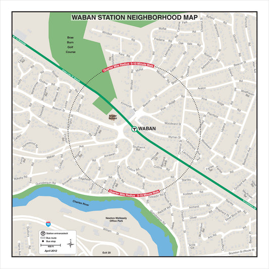 Green Line Station Neighborhood Map: Waban (Apr. 2012)