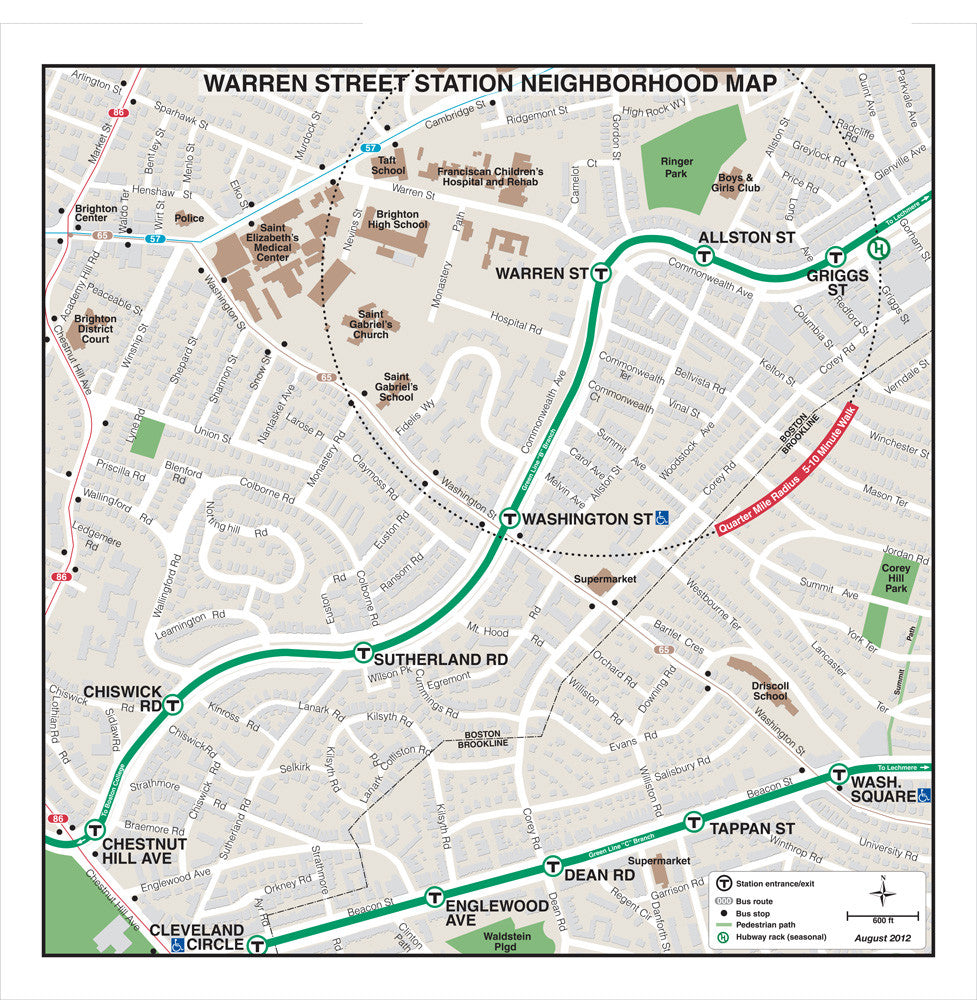 Green Line Station Neighborhood Map: Warren Street (Aug. 2012)