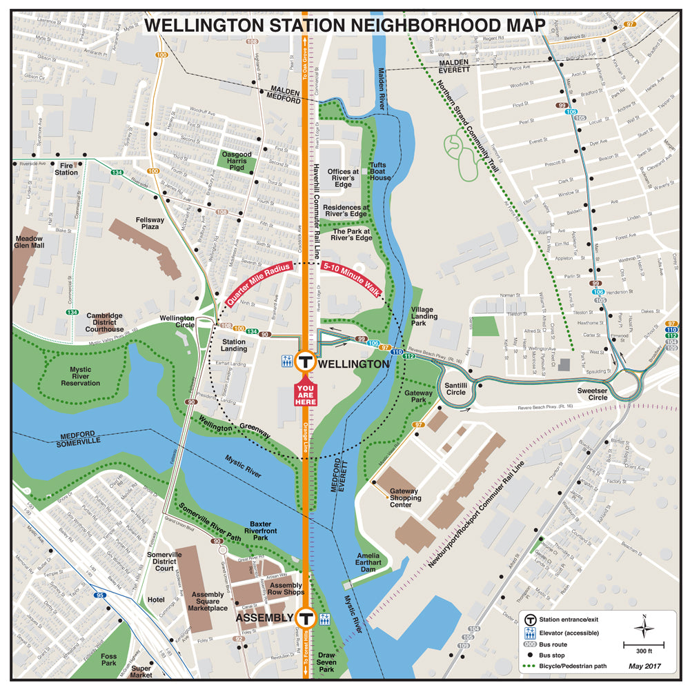 Orange Line Station Neighborhood Map: Wellington (May 2017)