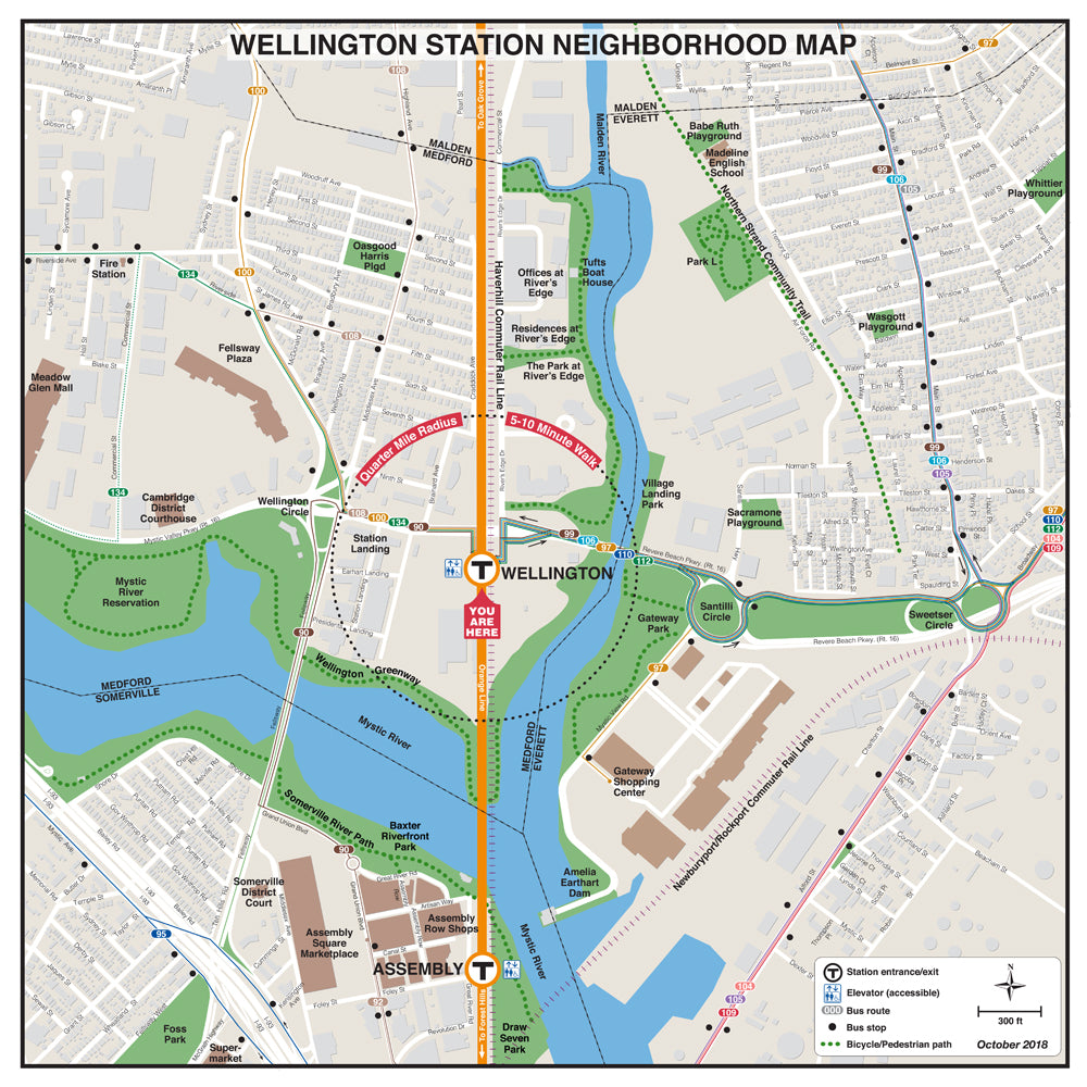 Orange Line Station Neighborhood Map: Wellington (Oct. 2018)