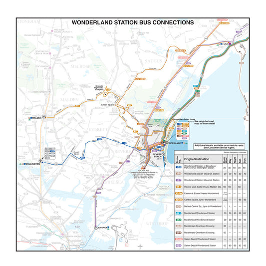 MBTA Wonderland Station Bus Connections Map (Jun. 2012)