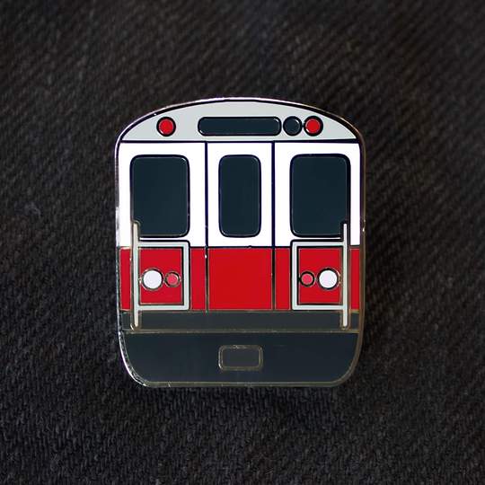 MBTA Red Line Subway Car Enamel Pin