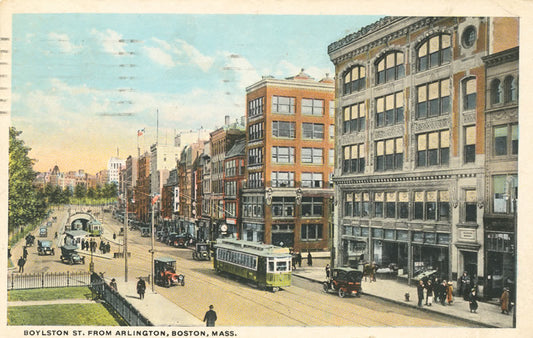 Vintage Postcard: Boylston Street Streetcar Incline