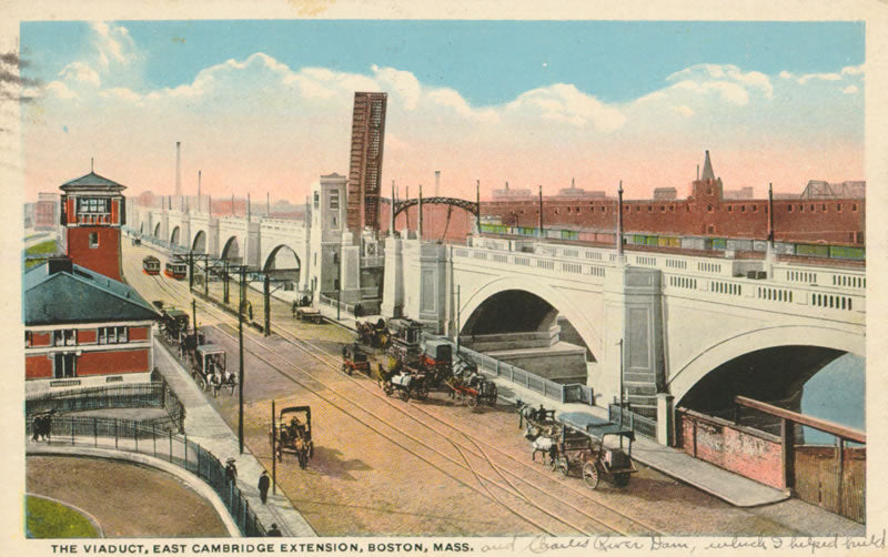 Vintage Postcard: East Cambridge Viaduct