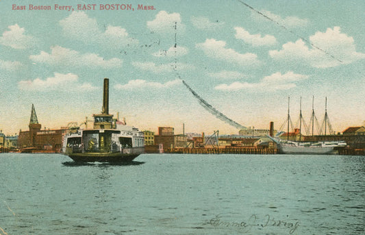 Vintage Postcard: East Boston Ferry