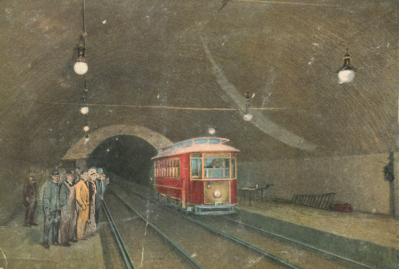 Vintage Postcard: Atlantic Station on the East Boston Tunnel