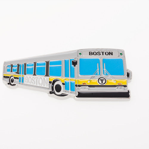 MBTA Boston Bus Metal Magnet