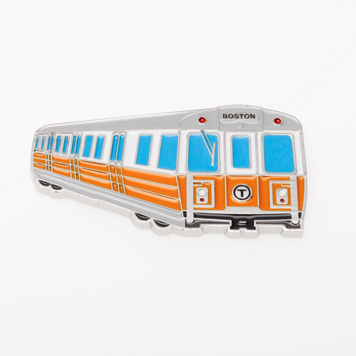 MBTA Boston Orange Line Subway Car Metal Magnet