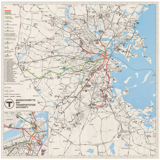 1967 MBTA System Map
