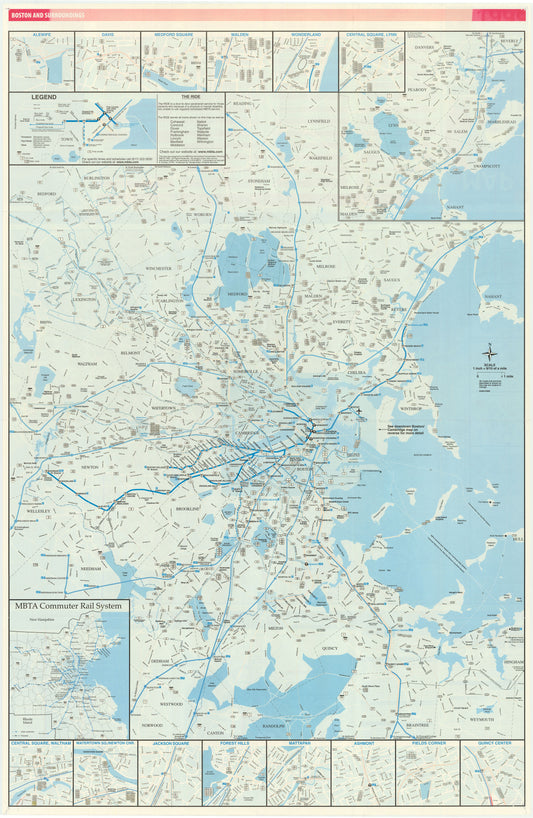 1998 MBTA System Map (Side A)