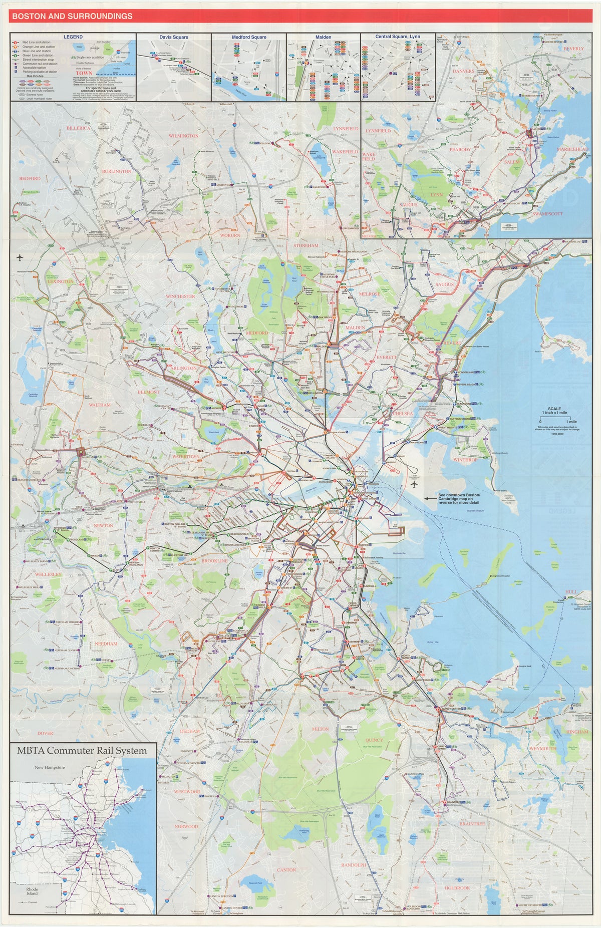 Mbta Vector Map 2000 MBTA System Map (Side A) – MBTAgifts