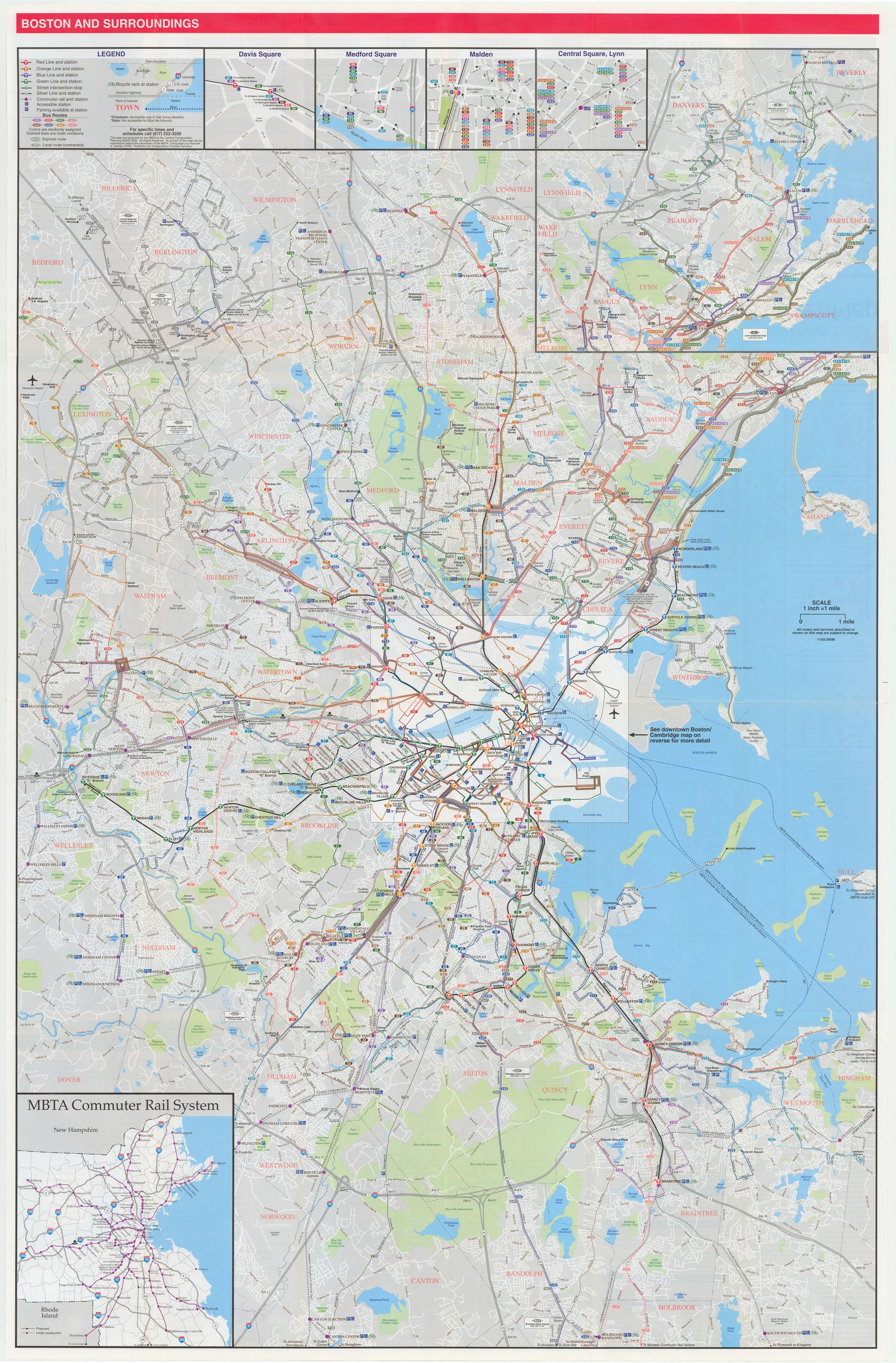 2002 MBTA System Map (Side A)