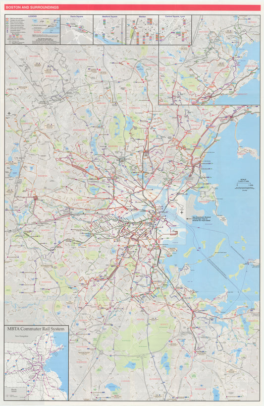 2004 MBTA System Map (Side A)