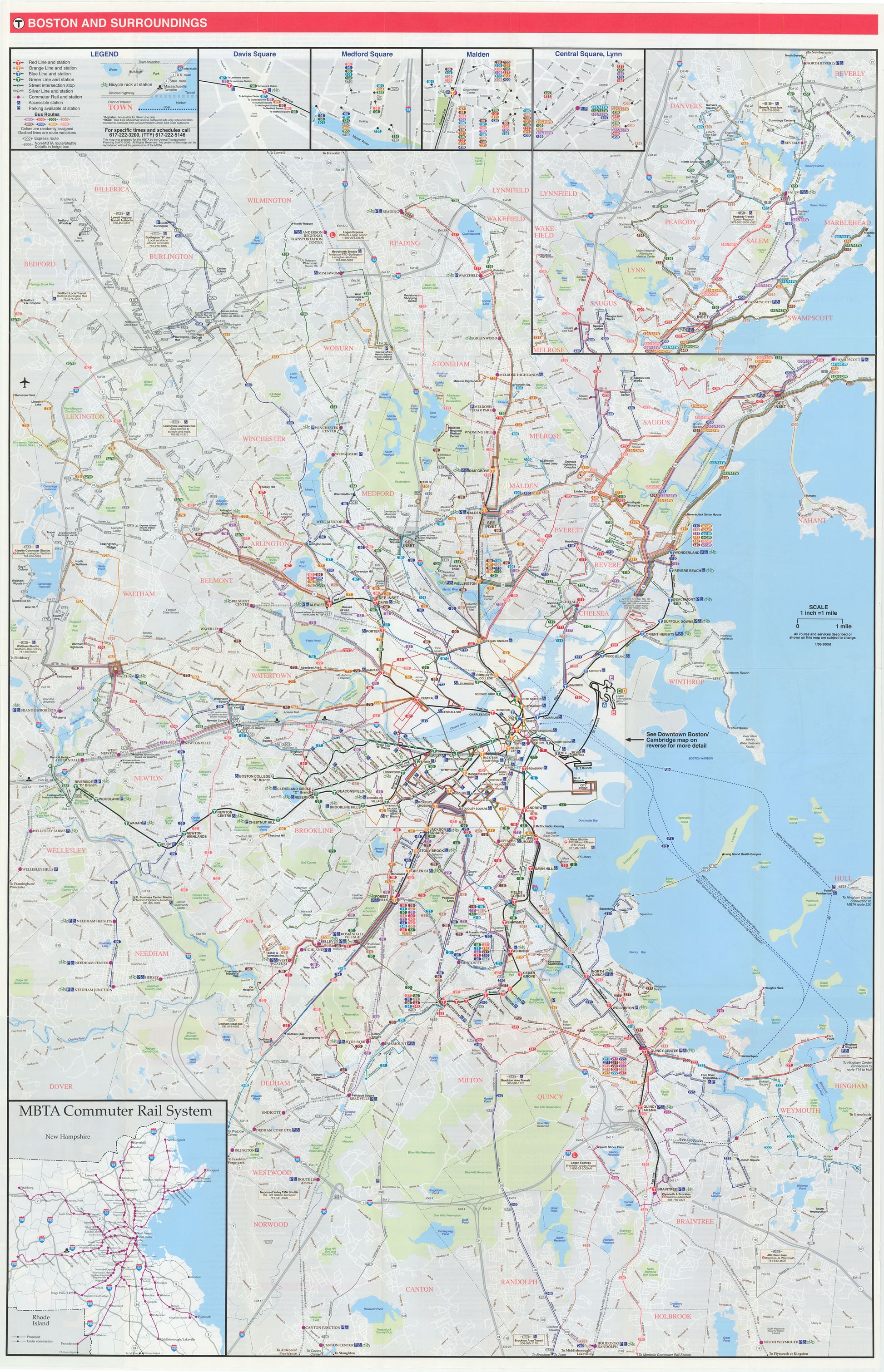 2006 MBTA System Map (Side A)