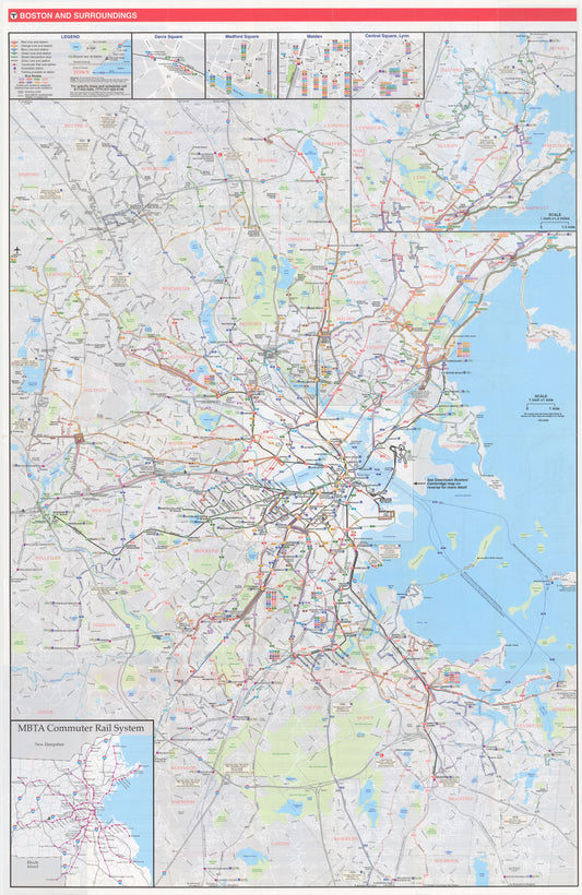 2008 MBTA System Map (Side A)