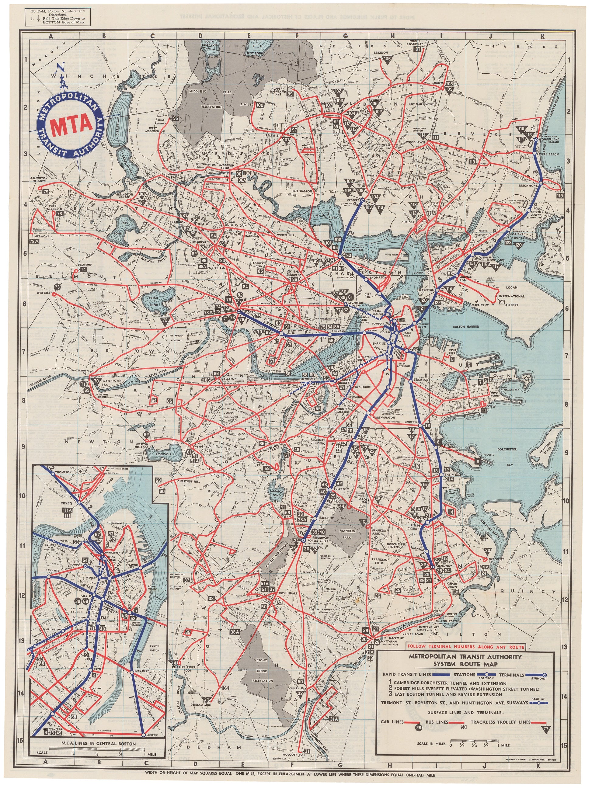 1956 MTA System Map