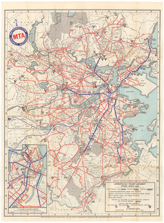 1961 MTA System Map