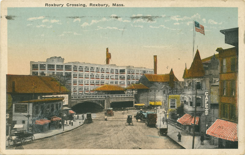 Vintage Postcard: Roxbury Crossing in Roxbury