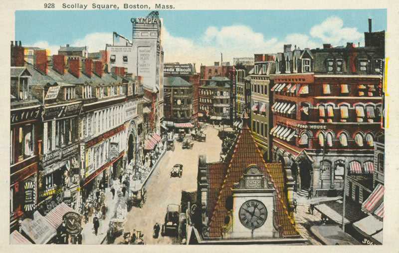 Vintage Postcard: Bird's Eye View of Scollay Square