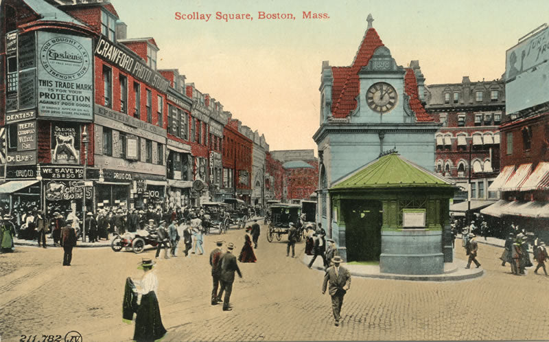 Vintage Postcard: Scollay Square with Subway Station Head House