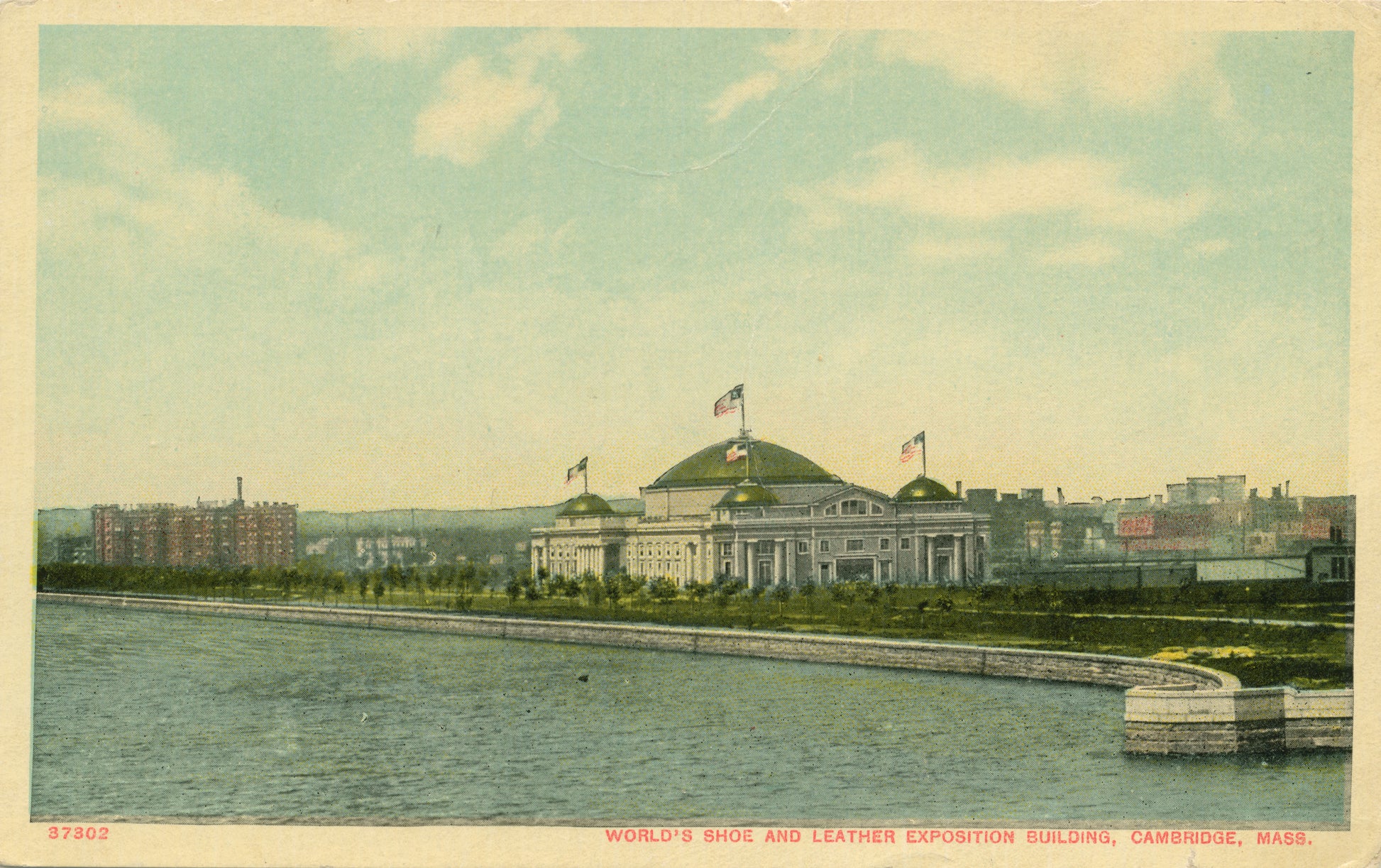 Vintage Postcard: World's Shoe and Leather Exposition Building in Cambridge