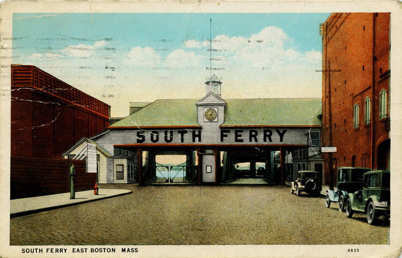 Vintage Postcard: South Ferry Terminal in East Boston