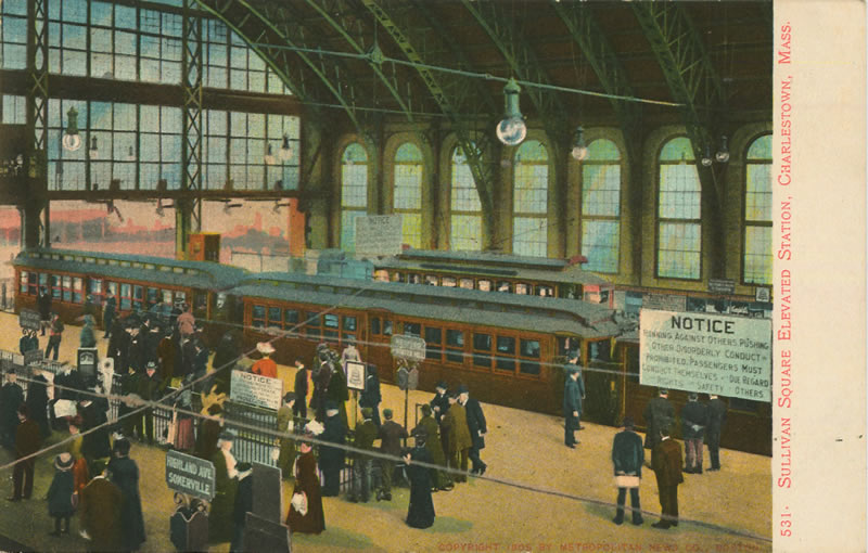 Vintage Postcard: Sullivan Square Station Upper Level
