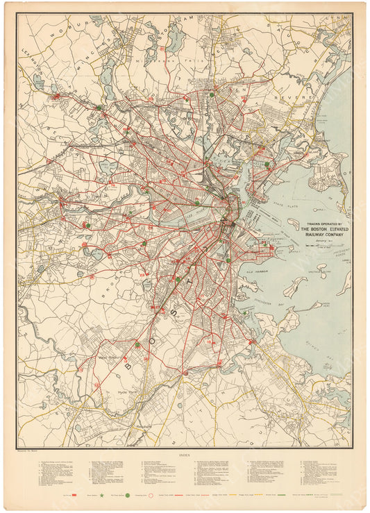 1916 Boston Elevated Railway Co. System Map
