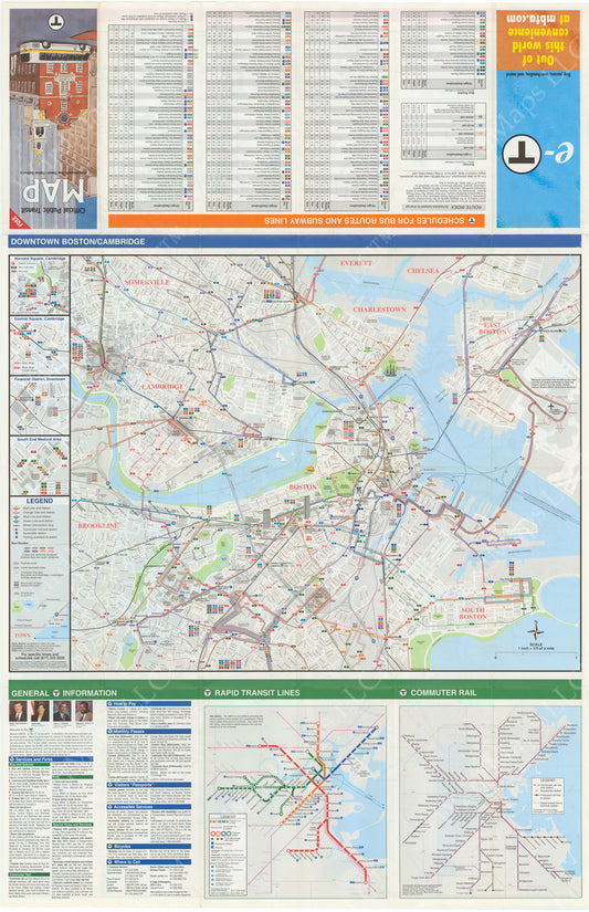 2000 MBTA System Map (Side B)
