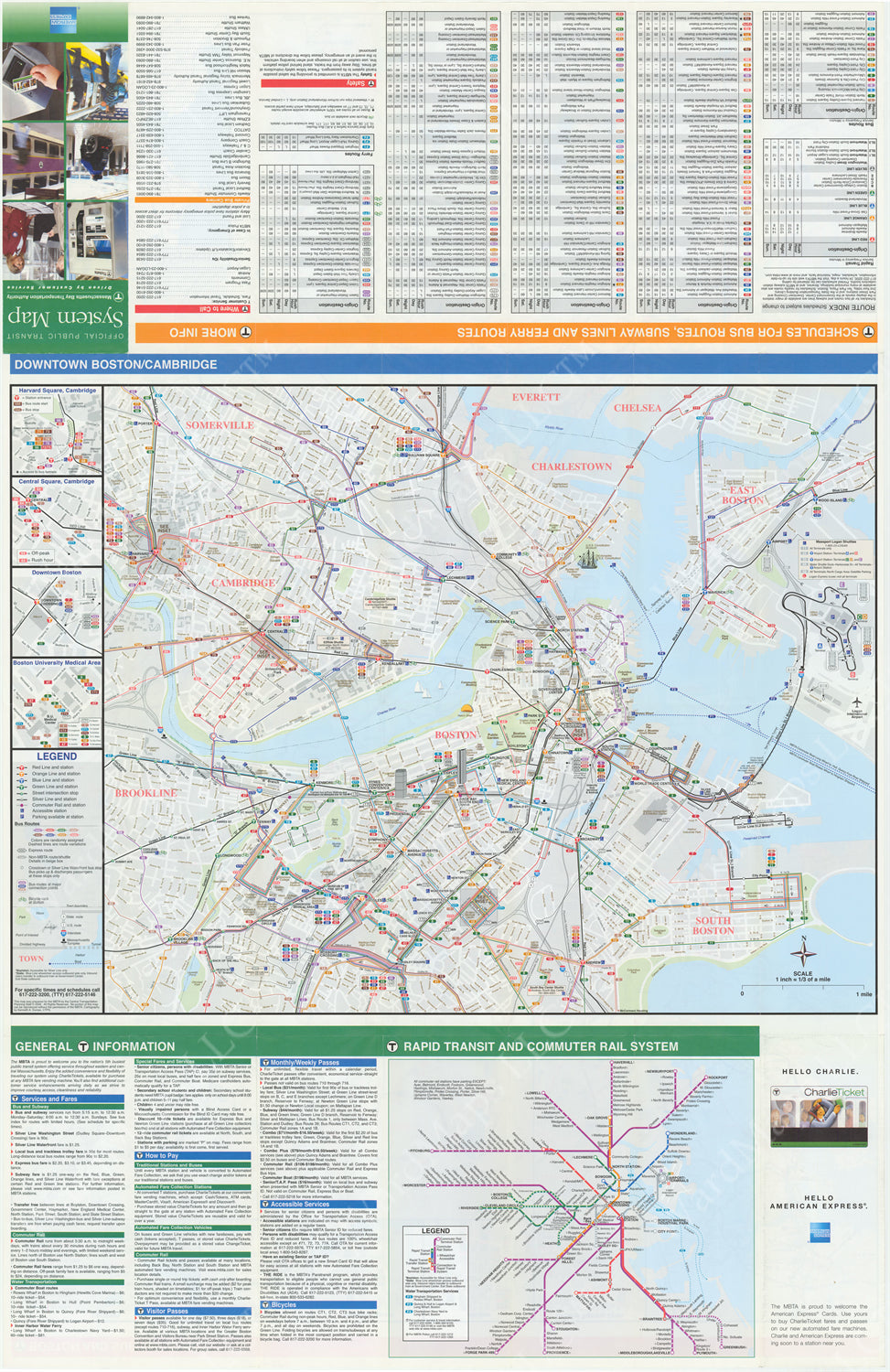 2006 MBTA System Map (Side B)