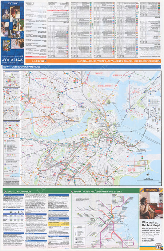 2011 MBTA System Map (Side B)