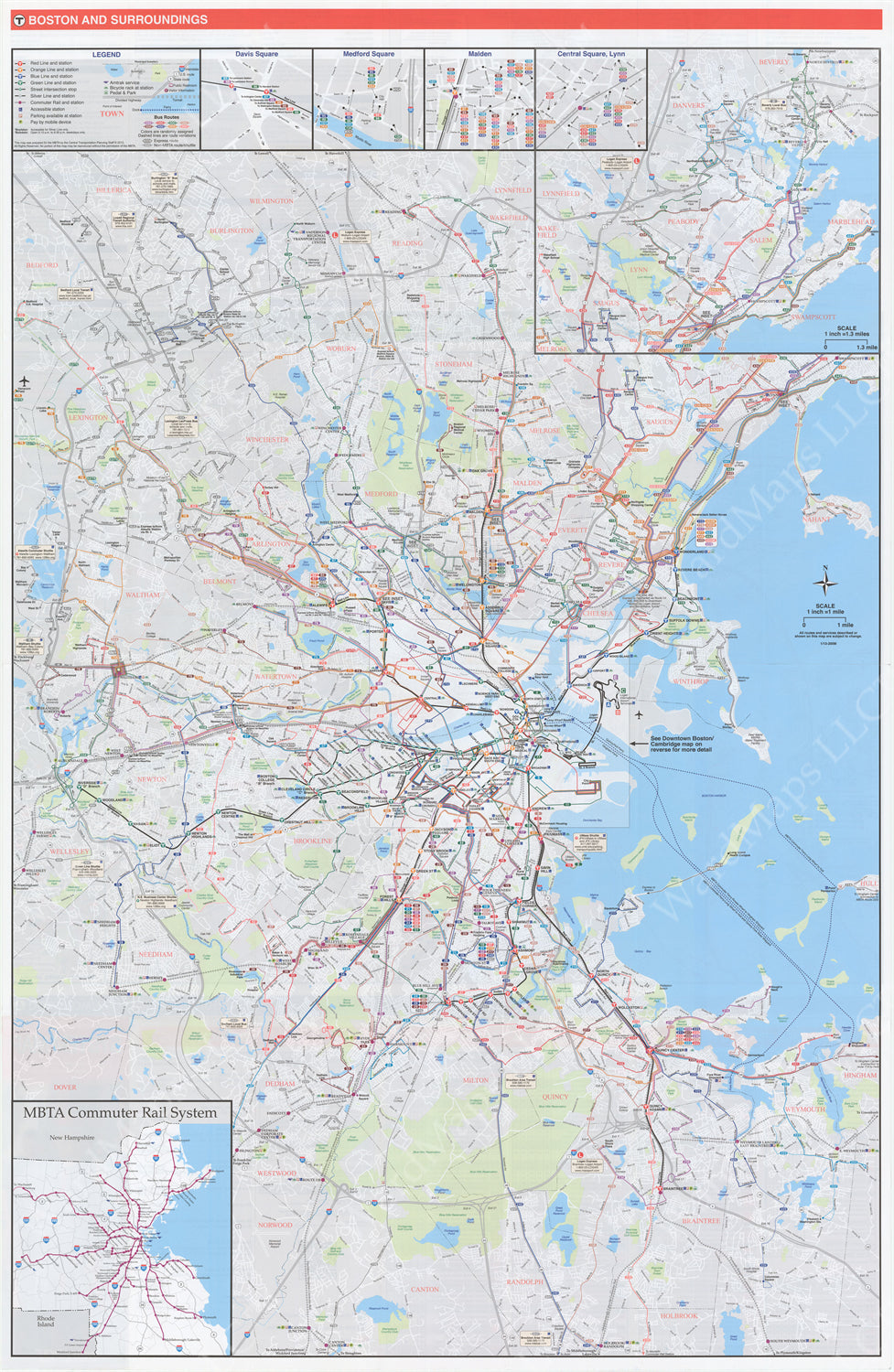 Mbta Map.pdf 2013 MBTA System Map (Side A) – MBTAgifts