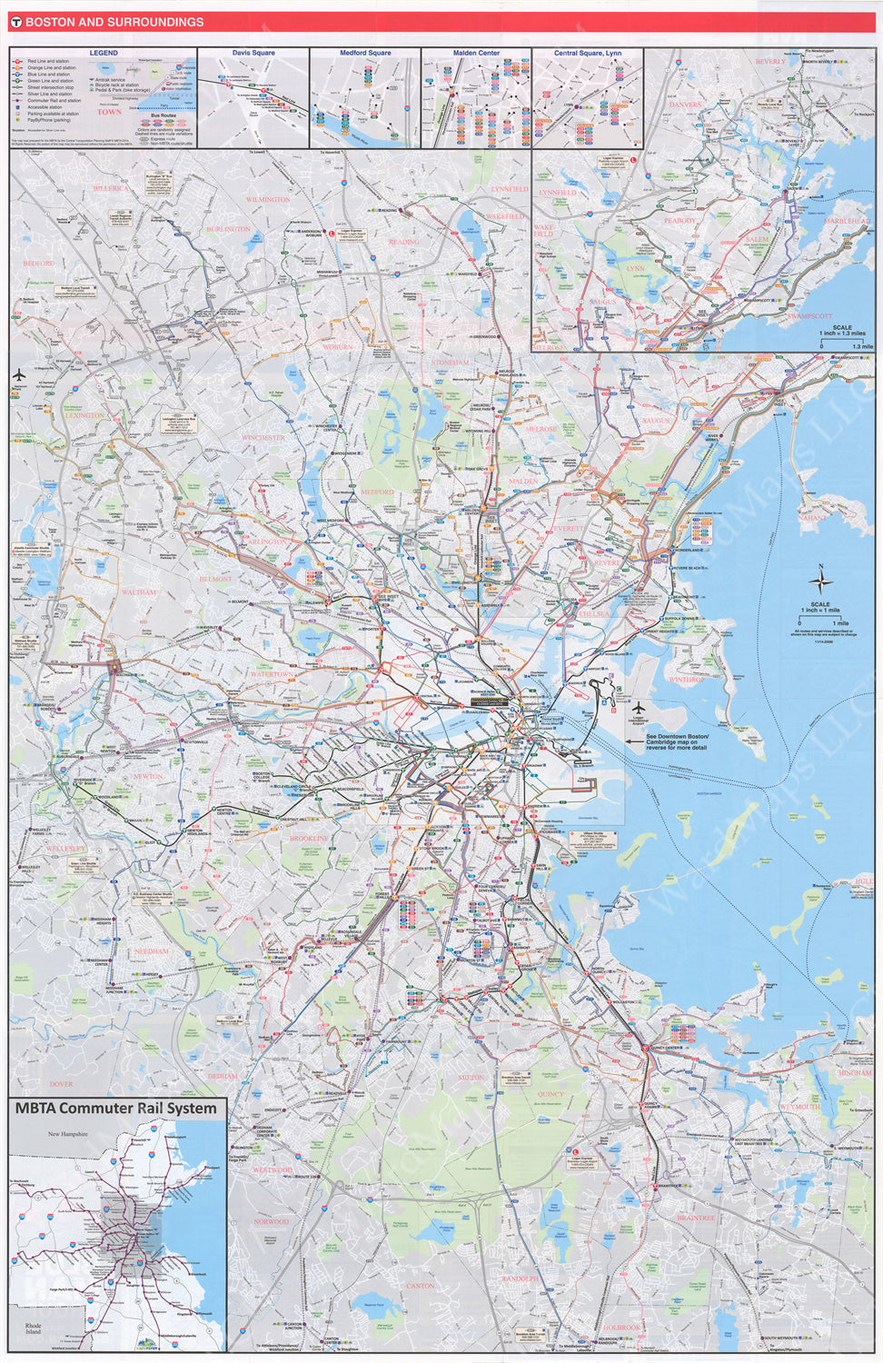 Mbta Map.pdf 2014-15 MBTA System Map (Side A) – MBTAgifts