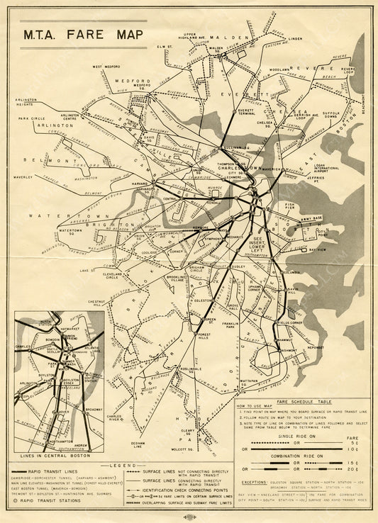 1949 MTA Fare Map